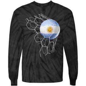 Team Fan Argentine Flag Patriotic Argentina Soccer Tie-Dye Long Sleeve Shirt