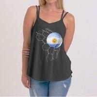 Team Fan Argentine Flag Patriotic Argentina Soccer Women's Strappy Tank