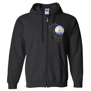 Team Fan Argentine Flag Patriotic Argentina Soccer Full Zip Hoodie