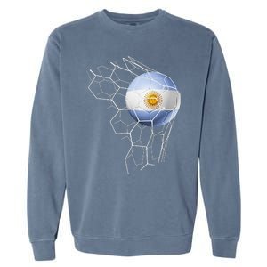 Team Fan Argentine Flag Patriotic Argentina Soccer Garment-Dyed Sweatshirt