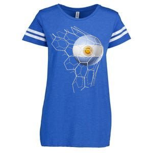 Team Fan Argentine Flag Patriotic Argentina Soccer Enza Ladies Jersey Football T-Shirt