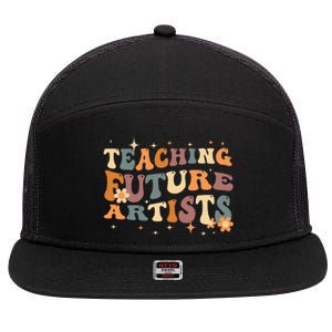 Teaching Future Artists Retro Teacher Students 7 Panel Mesh Trucker Snapback Hat