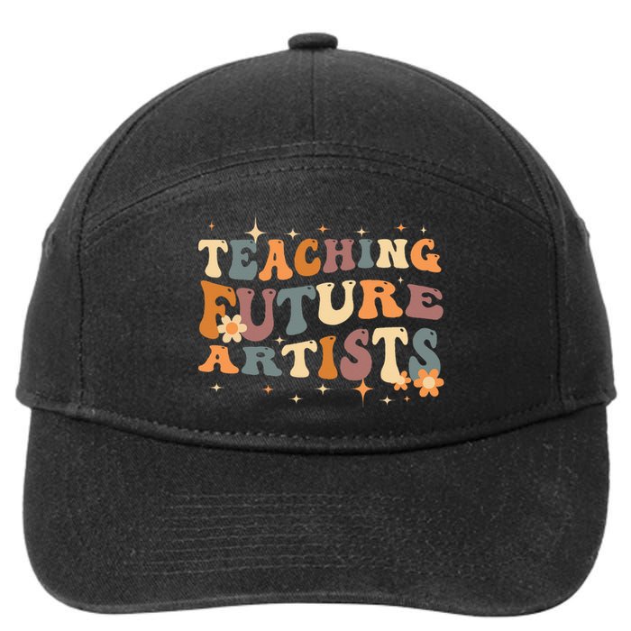 Teaching Future Artists Retro Teacher Students 7-Panel Snapback Hat