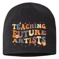 Teaching Future Artists Retro Teacher Students Sustainable Beanie