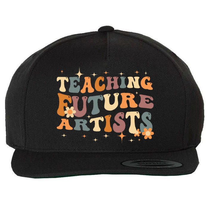 Teaching Future Artists Retro Teacher Students Wool Snapback Cap