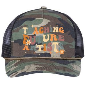 Teaching Future Artists Retro Teacher Students Retro Rope Trucker Hat Cap