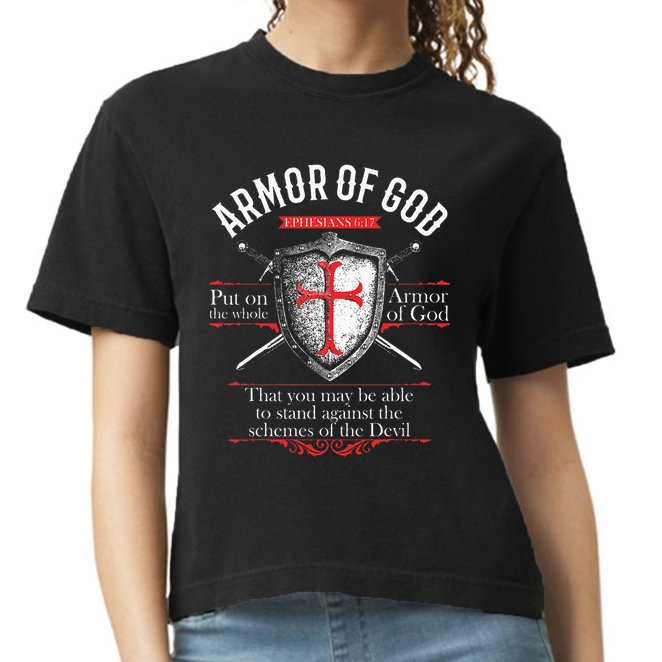 The Full Armor Of God Ephesians 617 Comfort Colors Boxy T-Shirt