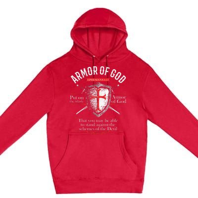 The Full Armor Of God Ephesians 617 Premium Pullover Hoodie