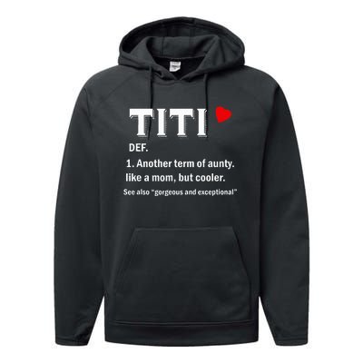 Titi Funny Aunty Definition Performance Fleece Hoodie