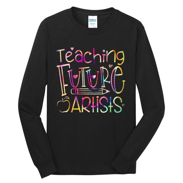 Teaching Future Artists Women Teacher Art Back To School Tall Long Sleeve T-Shirt