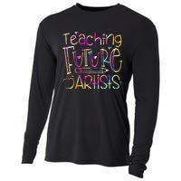 Teaching Future Artists Women Teacher Art Back To School Cooling Performance Long Sleeve Crew