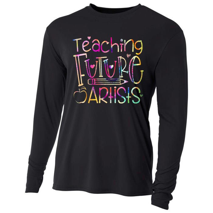 Teaching Future Artists Women Teacher Art Back To School Cooling Performance Long Sleeve Crew