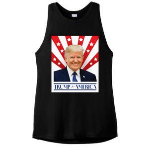 Trump For America 2024 Presidential Election Ladies PosiCharge Tri-Blend Wicking Tank