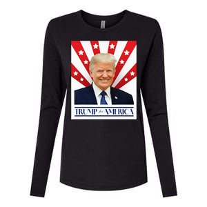 Trump For America 2024 Presidential Election Womens Cotton Relaxed Long Sleeve T-Shirt