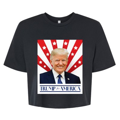 Trump For America 2024 Presidential Election Bella+Canvas Jersey Crop Tee