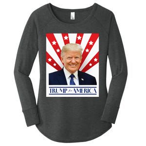 Trump For America 2024 Presidential Election Women's Perfect Tri Tunic Long Sleeve Shirt