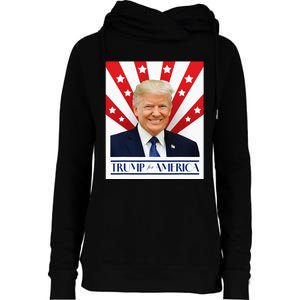 Trump For America 2024 Presidential Election Womens Funnel Neck Pullover Hood