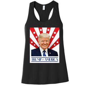 Trump For America 2024 Presidential Election Women's Racerback Tank