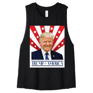 Trump For America 2024 Presidential Election Women's Racerback Cropped Tank