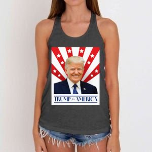 Trump For America 2024 Presidential Election Women's Knotted Racerback Tank