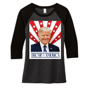 Trump For America 2024 Presidential Election Women's Tri-Blend 3/4-Sleeve Raglan Shirt