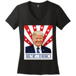 Trump For America 2024 Presidential Election Women's V-Neck T-Shirt