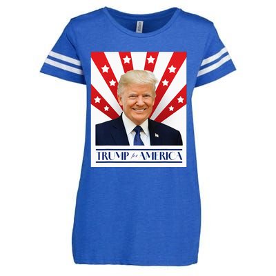 Trump For America 2024 Presidential Election Enza Ladies Jersey Football T-Shirt