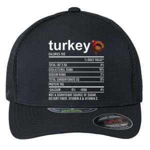 Thanksgiving Food Apparel Turkey Nutrition Fact Flexfit Unipanel Trucker Cap