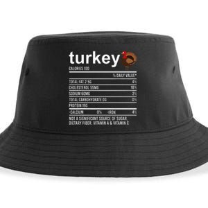 Thanksgiving Food Apparel Turkey Nutrition Fact Sustainable Bucket Hat