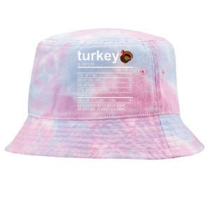 Thanksgiving Food Apparel Turkey Nutrition Fact Tie-Dyed Bucket Hat