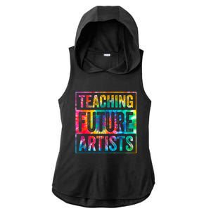 Teaching Future Artists Retro Teacher Ladies PosiCharge Tri-Blend Wicking Draft Hoodie Tank