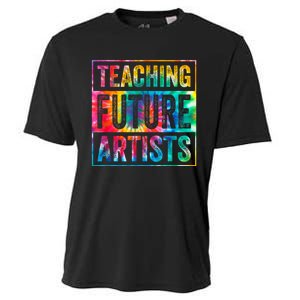 Teaching Future Artists Retro Teacher Cooling Performance Crew T-Shirt