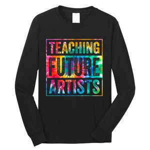 Teaching Future Artists Retro Teacher Long Sleeve Shirt