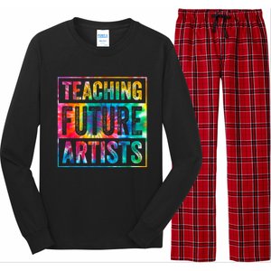 Teaching Future Artists Retro Teacher Long Sleeve Pajama Set