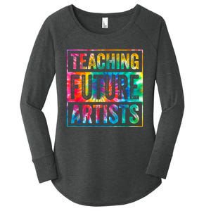 Teaching Future Artists Retro Teacher Women's Perfect Tri Tunic Long Sleeve Shirt