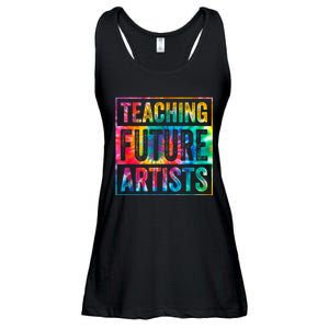 Teaching Future Artists Retro Teacher Ladies Essential Flowy Tank