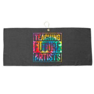 Teaching Future Artists Retro Teacher Large Microfiber Waffle Golf Towel