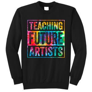 Teaching Future Artists Retro Teacher Tall Sweatshirt