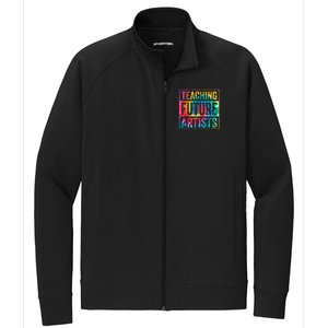 Teaching Future Artists Retro Teacher Stretch Full-Zip Cadet Jacket