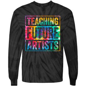 Teaching Future Artists Retro Teacher Tie-Dye Long Sleeve Shirt