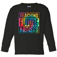 Teaching Future Artists Retro Teacher Toddler Long Sleeve Shirt