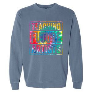 Teaching Future Artists Retro Teacher Garment-Dyed Sweatshirt