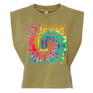 Teaching Future Artists Retro Teacher Garment-Dyed Women's Muscle Tee