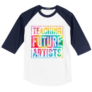 Teaching Future Artists Retro Teacher Baseball Sleeve Shirt