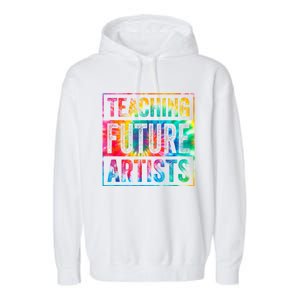 Teaching Future Artists Retro Teacher Garment-Dyed Fleece Hoodie