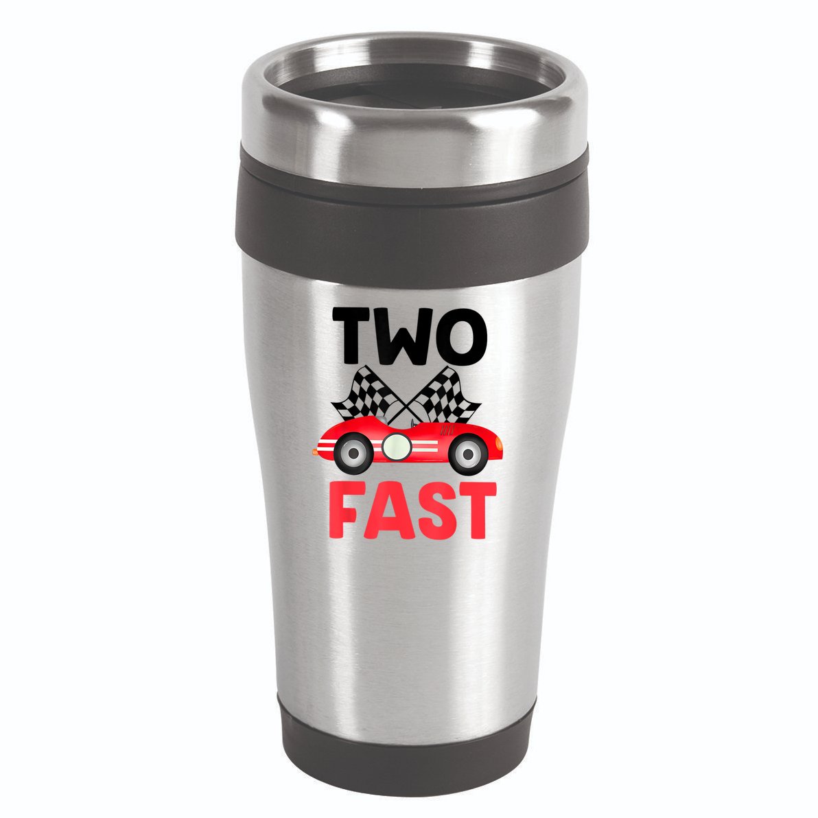Two Fast Birthday Shirt 2 Fast 2 Curious Decorations 2nd 16oz Travel Tumbler