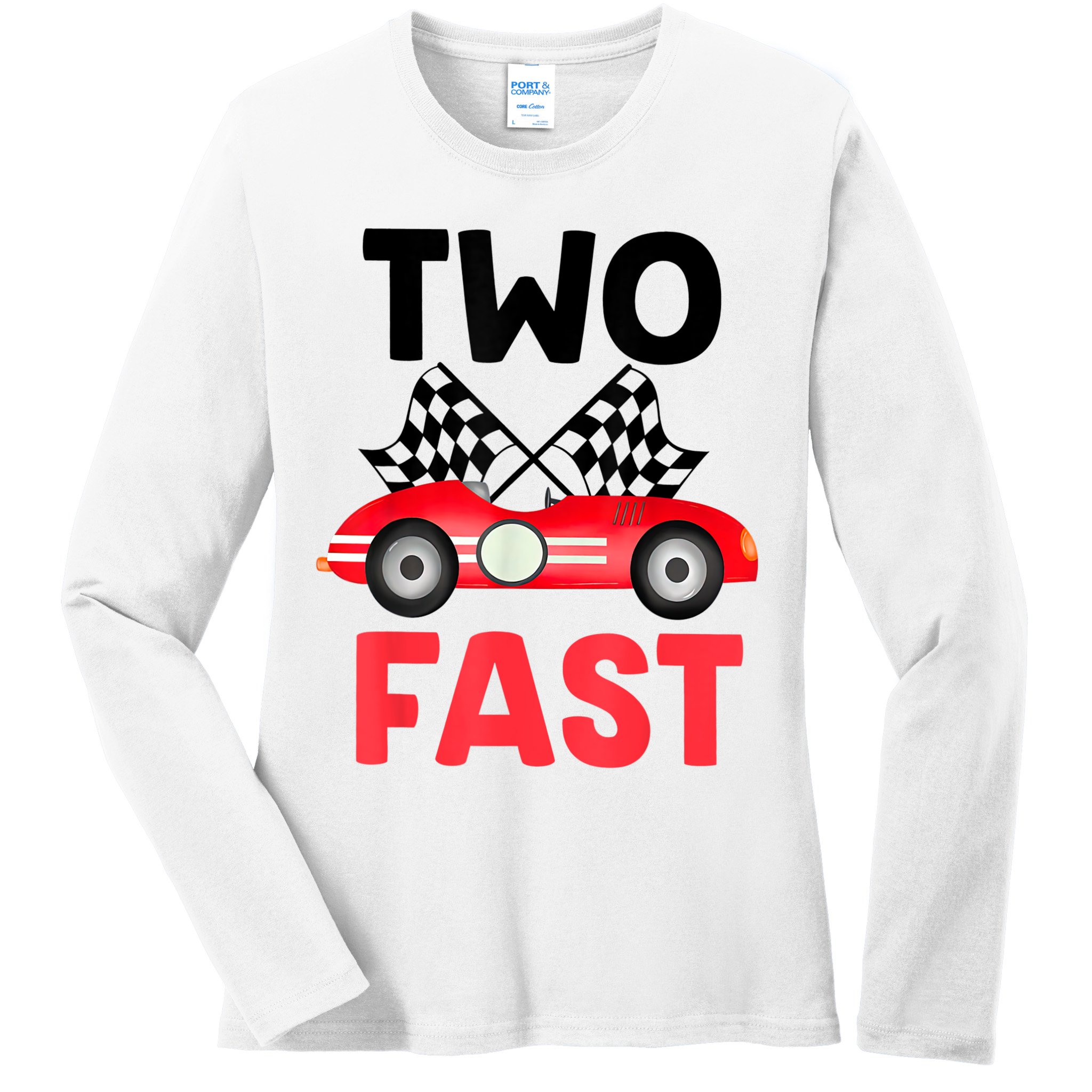 Two Fast Birthday Shirt 2 Fast 2 Curious Decorations 2nd Ladies Long Sleeve Shirt