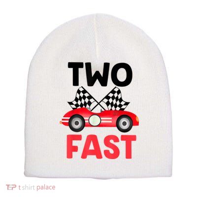 Two Fast Birthday Shirt 2 Fast 2 Curious Decorations 2nd Short Acrylic Beanie