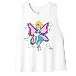 Tooth Fairy Beautiful Play School Costume Meaningful Gift Women's Racerback Cropped Tank