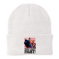 Trump Fist Bump 2024 President Red Knit Cap Winter Beanie